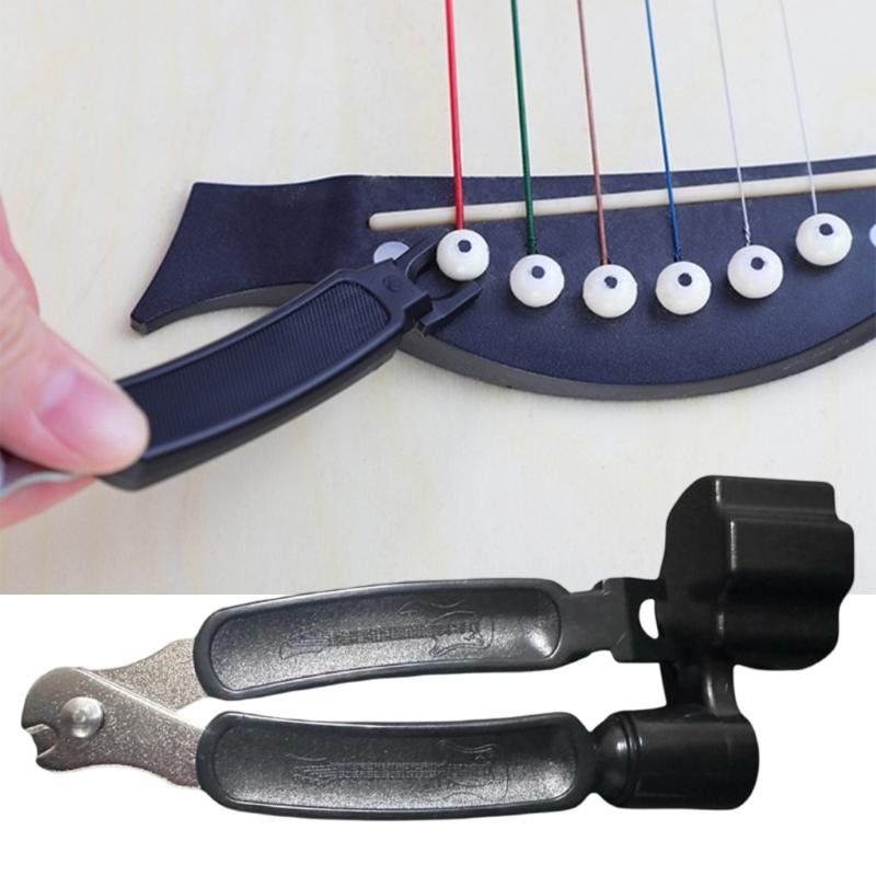 3 In 1 Guitar String Pegs Tuner Winder Tool String Cutter and Bridge Pin Puller Guitar Tool for Repairing Restringing