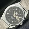REFURBISHED SEIKO 5 AUTOMATIC MENS WATCH JAPAN MADE BLACK DIAL CUSTOM A440044-2 QV90-a440044