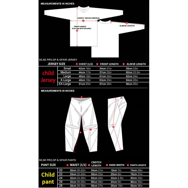 Motocross Child Set Motorcycle Jersey and Pants Kids Clothing Big Boy Girl Youth Mx Gear Set Racing Suit