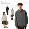 Warrior Unisex Half-Zip Lapel Cotton Blend Sweatshirt