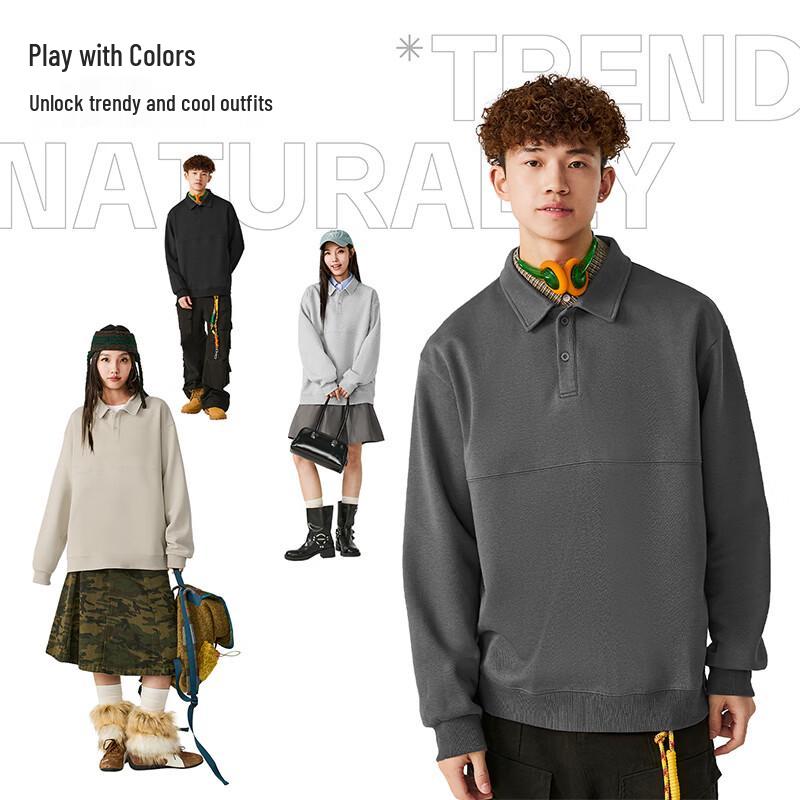 Warrior Unisex Half-Zip Lapel Cotton Blend Sweatshirt