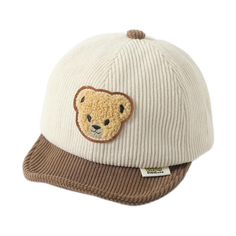 Kreslená kšiltovka Baseballová čepice Dětská kšiltovka Vyšívaná čepice s medvídkem Duck Tongue Cap Zimní dětská čepice Dětská sluneční čepice
