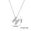 18K Gold-Plated Copper Necklace with Micro-Inlaid Zirconia & 26 Letter Pendant - Classic and Versatile European-American Jewelry