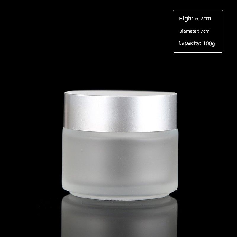 High-Grade Frosted Glass Facial Cream Travel Bottle 5 G100g Eye Cream Cream Sub-Bottles Cosmetic Portable Fire Extinguisher Bottles Sample
