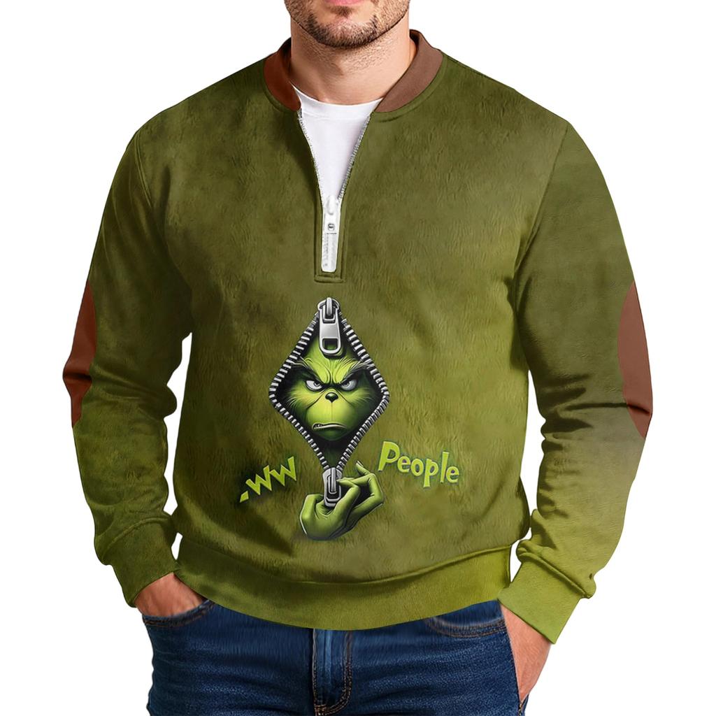 Herren Outdoor Reißverschluss Langarm Sportbekleidung Lässiges Sweatshirt