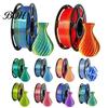 Satin Finish Multicolor Filament Silk PLA 3D Printer 1.75mm, 1kg Spool High Toughness FDM Accessories Filament, for Models Printing Strong
