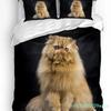 Cute Pets Cat Duvet Cover Bed Bedding Set For Double Home Textile Quilt Cover Pillowcases Bedroom Bedding Set (No Sheet)