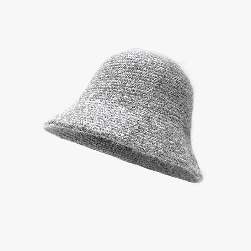 Women's Autumn and Winter Korean Version Versatile Wool Hat Cold Hat Winter Warm Ear Protection Big Head Bucket Hat