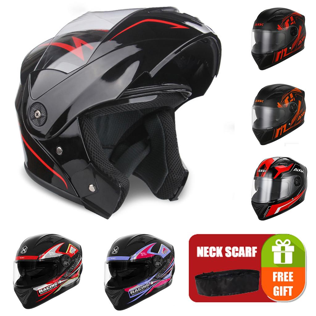 DOT Certification Motorcycle Helmet Double Lens Cross Section Helmet Safety Modular Flip Helm Racing Unisex Fashion Full Helmets