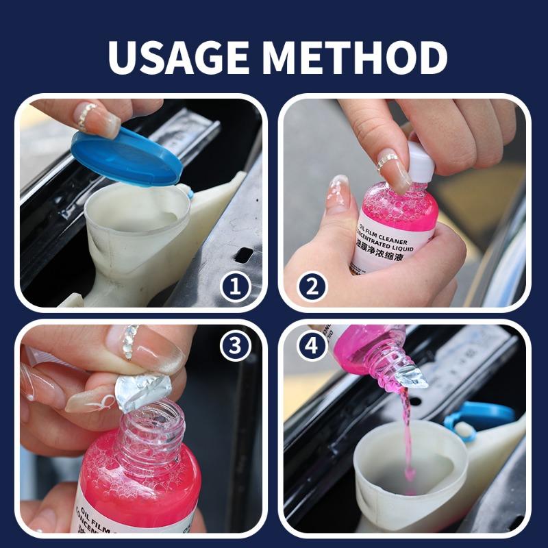 Automotive Windshield Concentrated Cleaner Car Glass Oil Film Remover Front Windscreen Glass Oil Film Cleaner for Car Cleaning