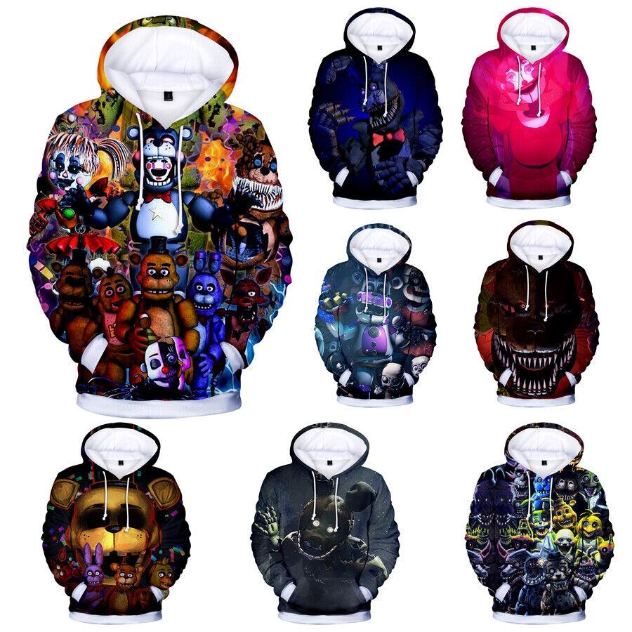 Cozy Anime Five Nights At Freddy's Hoodie Pullover With Soft Comfortable Fabric