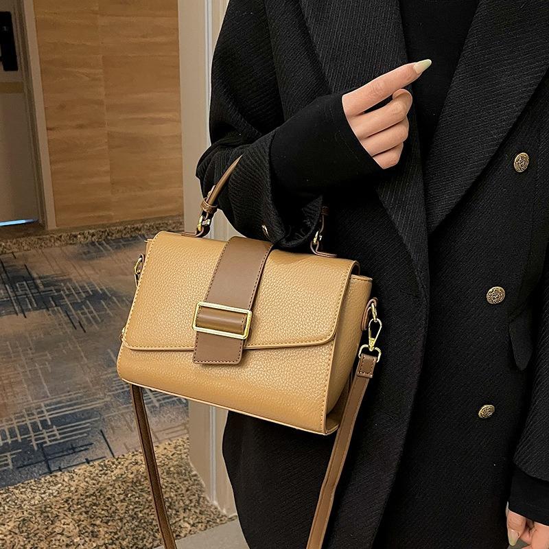 Fashion women's bags New simple and atmospheric shoulder bags Large capacity high-end sense versatile diagonal span handbags