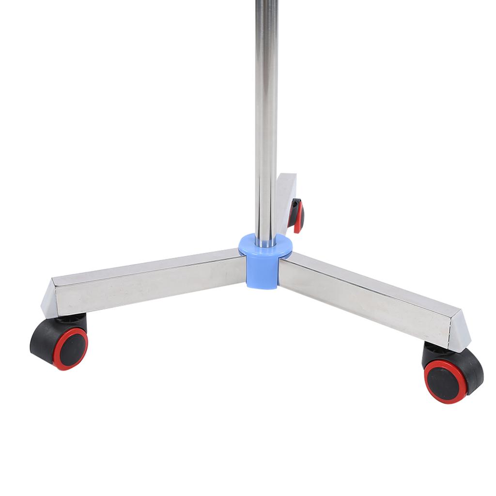Adjustable IV Pole Stainless Steel IV Drip Stand Infusion Holder with 2 Hooks & Wheels for Home Clinic