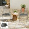 4-Piece Set Seat Cushions 39.5 X 39.5 X 10 Cm Chair Cushions with Ties, Non-Slip Outdoor Indoor Seat Pad
