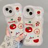 Red Tomato Is Suitable for Apple 17promax Transparent Mobile Phone Case Iphone15 Bracket 16 Silicone 14 Niche 13 Women