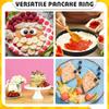 2/4 Packs 8 Inch Omelette Rings for Griddle Large Stainless Steel Nonstick Pancake Molds With Oil Brush Omelet Egg Ring Maker