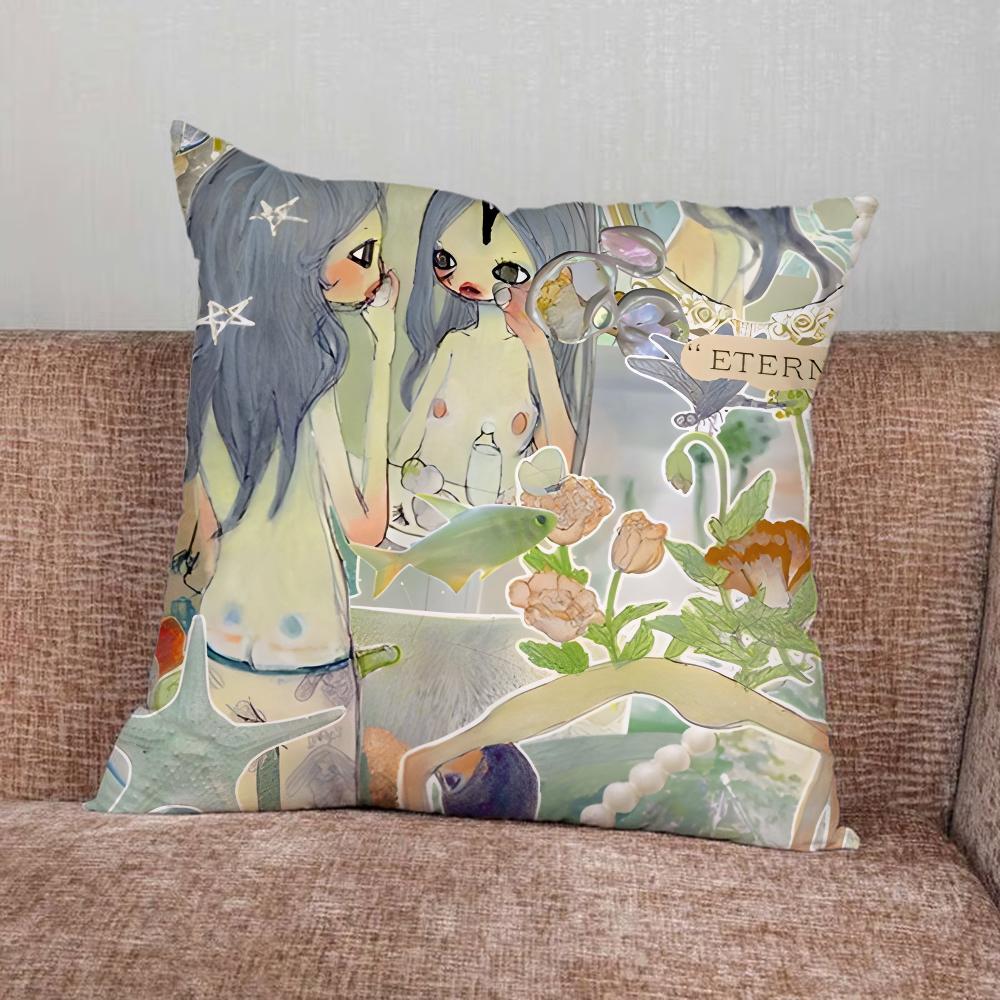 Aya Takano Japońska Malarka Poszewka na Poduszkę Do Domu Sypialni Samochodu Biura Dekoracja Salonu Pokrowiec na Poduszkę Sofy Odpowiedni