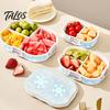 Talos Crisper Box, with Divided Compartments, Leakproof Seal Food Storage Container, for Baby Meals Fruits And Picnic Snacks