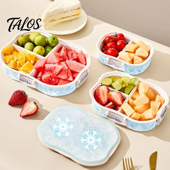 Talos Crisper Box, with Divided Compartments, Leakproof Seal Food Storage Container, for Baby Meals Fruits And Picnic Snacks