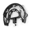 Half Moon Tambourine Metal Jingles Double Row Handheld Musical Percussion Instrument DT‑66