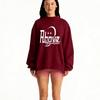 Heavyweight European Women's High Neck Casual Hoodie with Letter Print