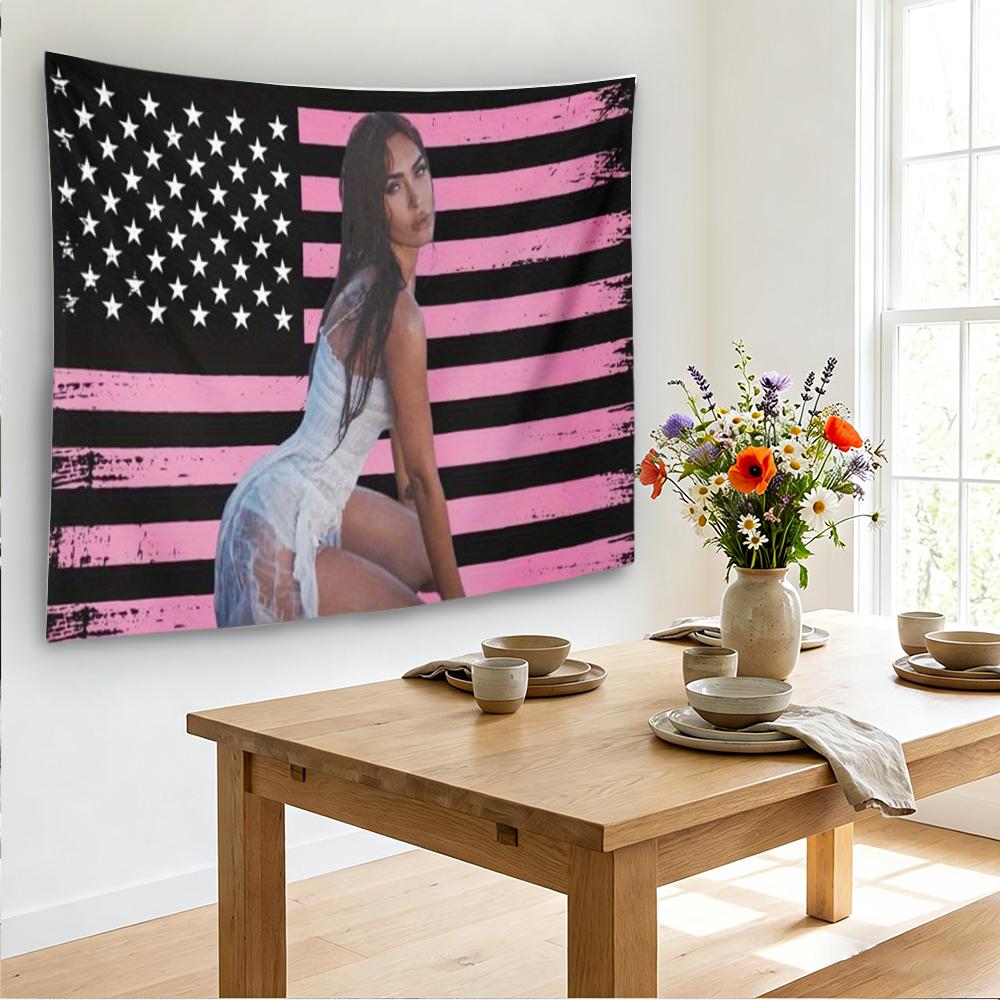 1pc Pink Megan Flag | American Megan Flag Poster Merchandise, Suitable for College Dormitory Room Decoration, Outdoor Parties