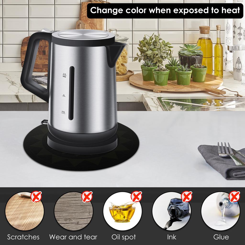 Induktionskochfeldmatte Rutschfeste Silikon Kratzschutz Silikon Thermochromische Induktionskochfeld Schutzabdeckung Topfuntersetzer