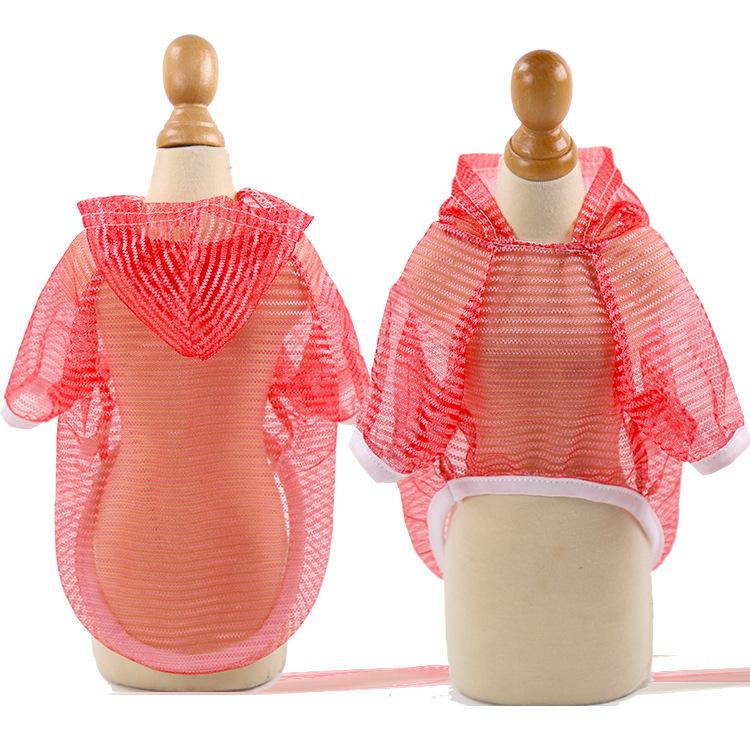Spring/Summer Breathable Cat Dog Clothes Sunscreen Vest Hooded Pet Supplies Small Medium Dog Teddy Bigbear