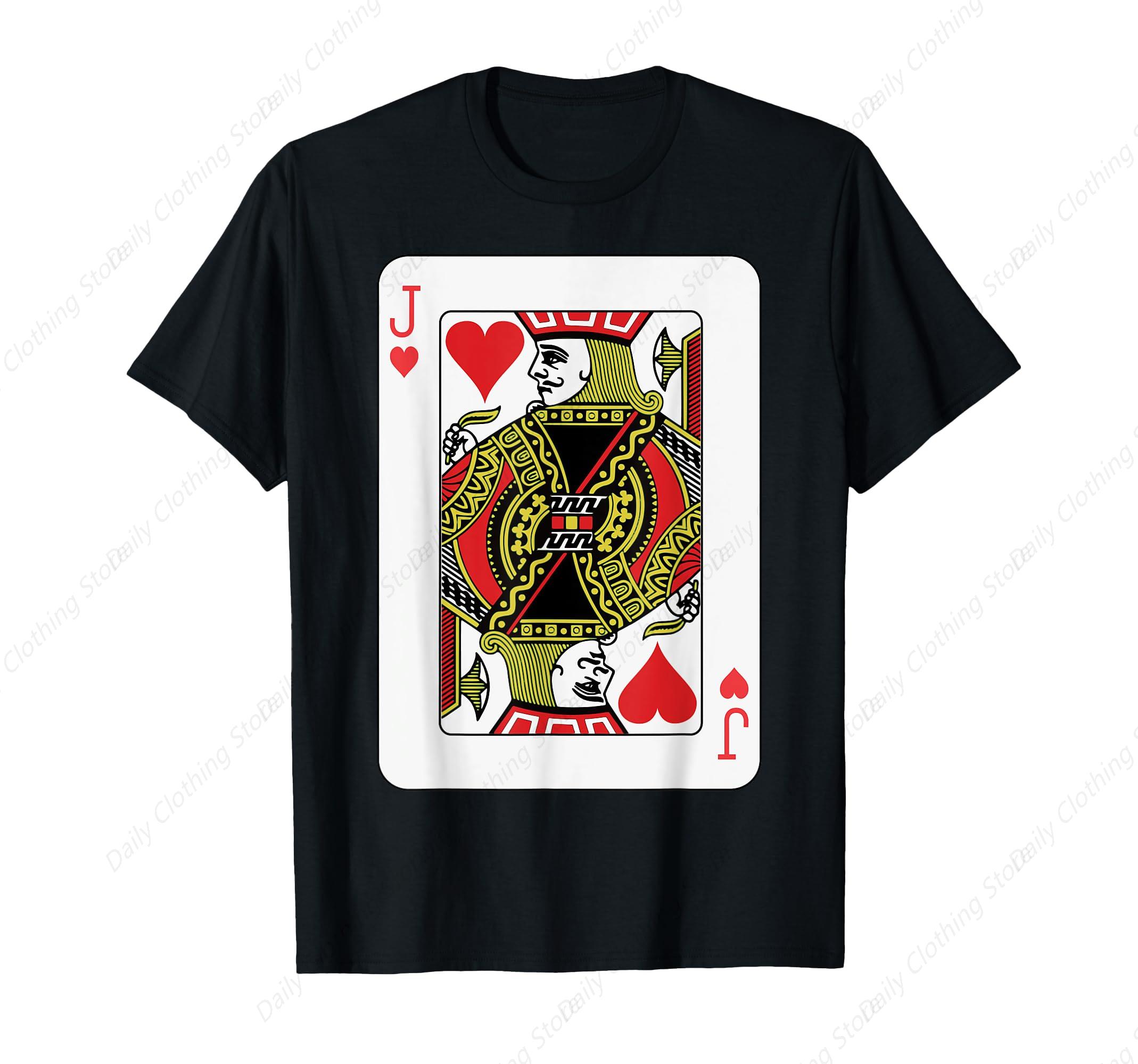 Jack of Hearts Playing Card Poker TShirt S