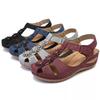 Women's Round Toe Wedge Heel Sandals Stylish Closed Toe Design With Non-slip Feature