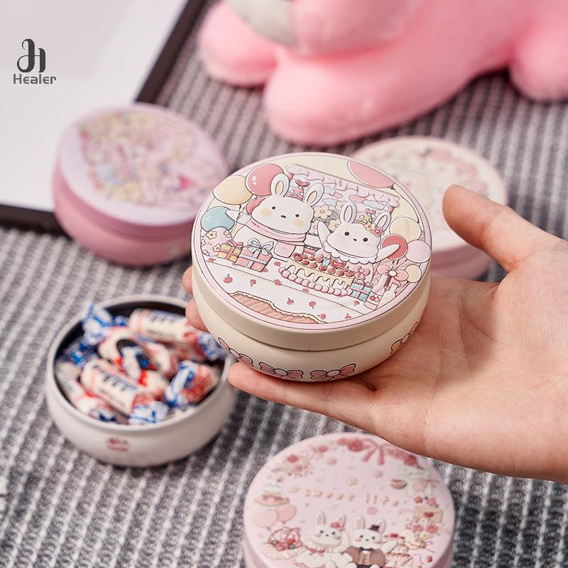 Three-dimensional Pattern New Wedding Candy Box Drum Candy Box Baby 100 Days Gift Box Packing Small Round Box