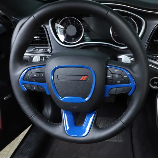 Inner Steering Wheel Decor Cover Trim for Dodge Charger Challenger Durango 2015+