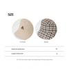 Daks Women Beige Check Reversible Bucket Hat With Embroidery Dbhe5e119i2