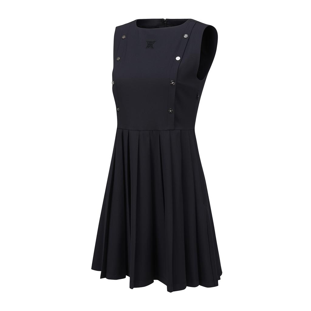 ANEW GOLF Women Sm Pleated Sleeveless Onepiece_Bk