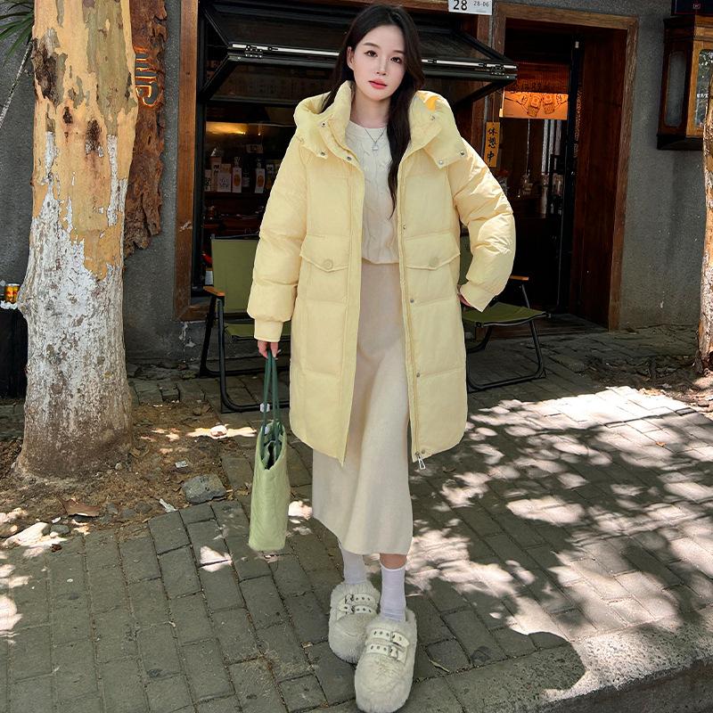 Autumn and Winter New Down Cotton Jacket Women's Mid-length 2025 New Winter Loose Slimming Fashion Hooded Thickened Korean