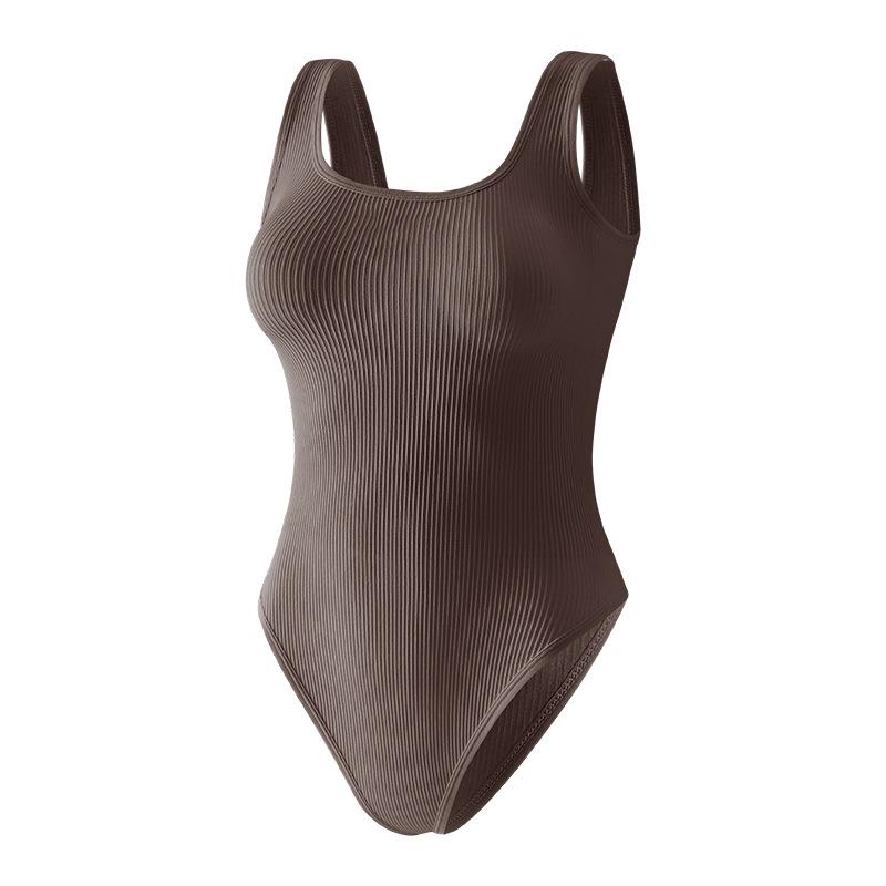 Seamless Strapless Vest Yoga Bodysuit Shapewear Ribbed Bodysuit Sports Bodysuit for Yoga