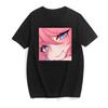 Dark Gothic Short Sleeve T-shirt Cute Cartoon Girl Streetwear Simple Casual Top Retro Loose E-Girl Summer Short Sleeve T-shirt
