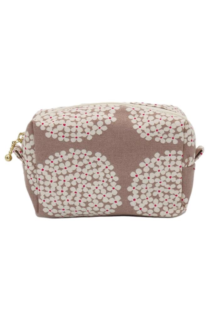 Mini Insulated Box Pouch for Snacks, Sweets, and Small Items (hydrangea, Greige)