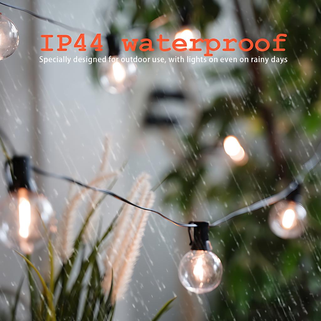 7/12M Solar Led G40 Globe Christmas Garland Street Fairy String Light Wedding Bulb Outdoor Lamp For Party Holiday Garden Light