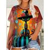 Summer Women T-shirt Creative 3D Printed Short Sleeved T-shirt Fashionable Comfortable Soft Breathable Large Loose T-shirt