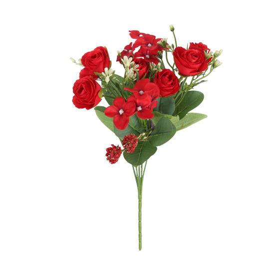 Artificial Peony Exquisite Easy Care Non-withered Fake Flower Floral Arrangement Artificial Rose Flower Simulation Flower Wedding Decor