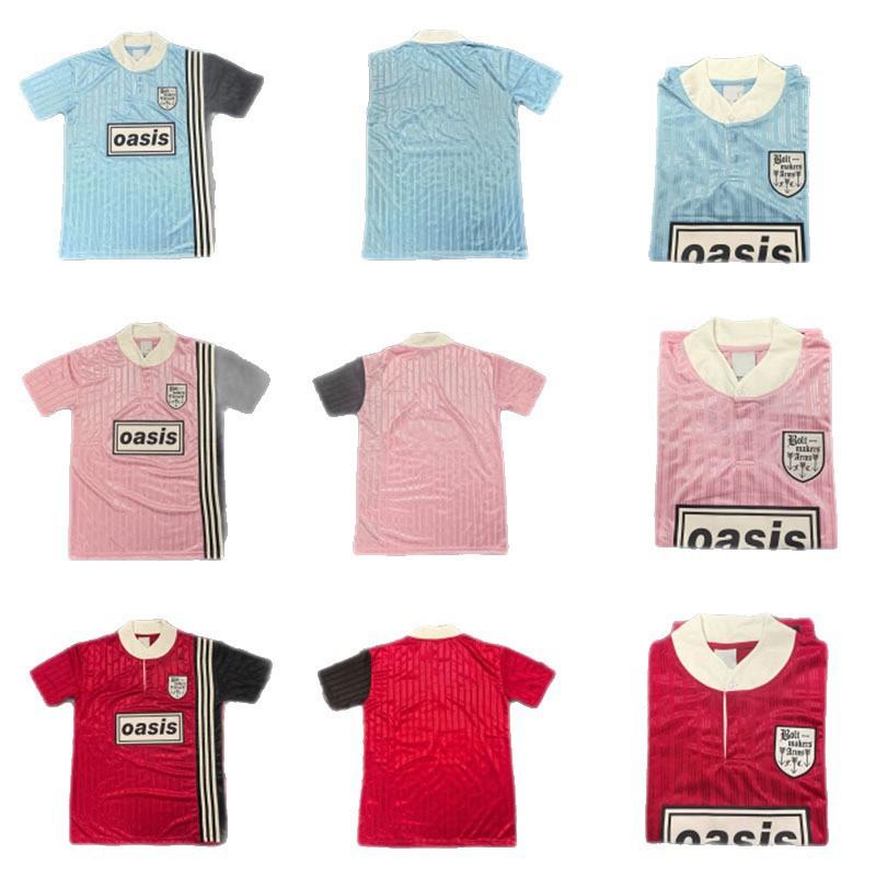 Oasis 1996 Maglia da Calcio Retro a Maniche Corte da Uomo Camicia Sportiva in Fibra di Bambù Uso Invernale