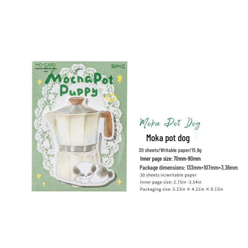 Momo Dog Cafe Sticky Notes - Cute Creative Patterns for Student & Office Memos