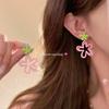 2025 New Retro Hong Kong Style Colorful Earrings: Luxury, High-End Studs, Exaggerated Fashion for Women