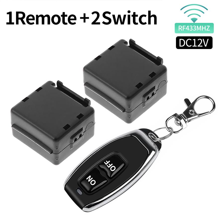 RF 433Mhz Wireless Light Switch DIY Module DC12V 1CH 10A Relay Receiver Transmitter Remote Control for Door Electromagnetic Lock