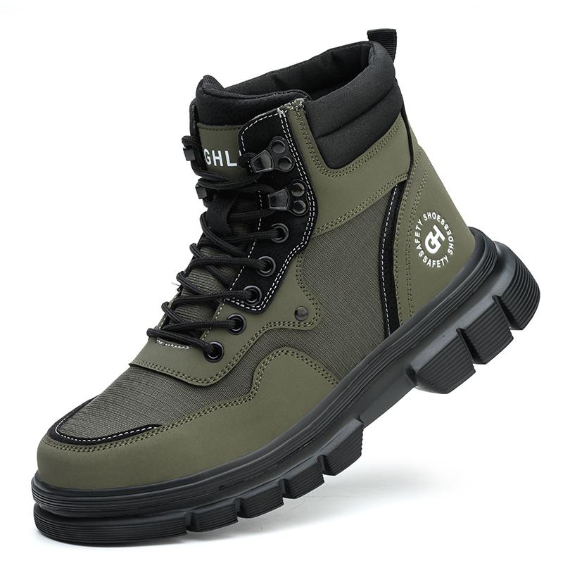 

Модные мужские рабочие ботинки безопасности Защита от ударов Защита от проколов Рабочие кроссовки Высокие ботинки безопасности Мужские неубиваемые рабочие ботинки 38