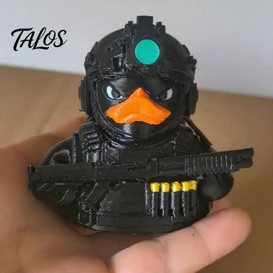 Trendy Military Desktop Decor Tactical Night Vision Duck Figurine, Cool Statue, Desk for Gamers Gear Model Collectors, 4 Colors Available, Car