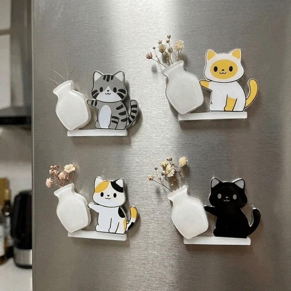 Creative Cat Refrigerator Magnet Acrylic Pet Hair Collector  Fur Collector