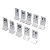 10pcs Double Sided Stainless Steel Table Numbers Stainless Steel Desk Number Card Cafes