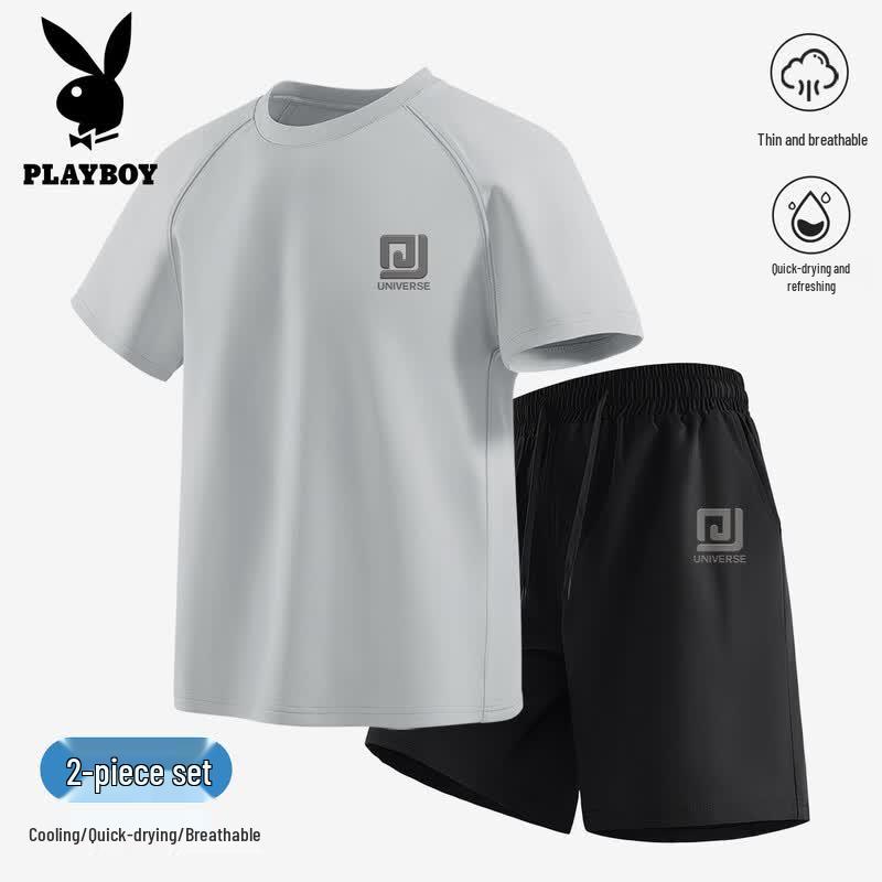 PLAYBOY Men s 2026 Summer Quick-Dry Short-Sleeve Set XL